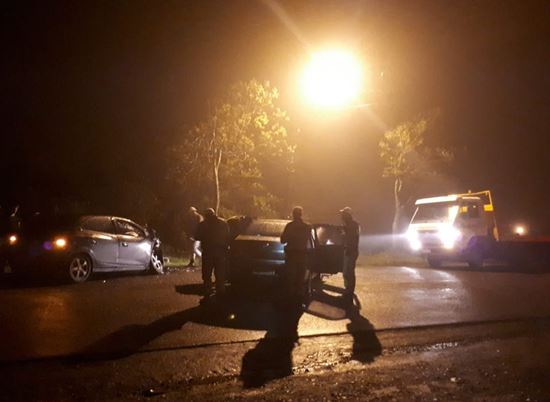 Grave colisão frontal deixa duas pessoas feridas, em Getúlio Vargas