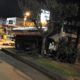 Caminhão de leite invade canteiro em Barão de Cotegipe